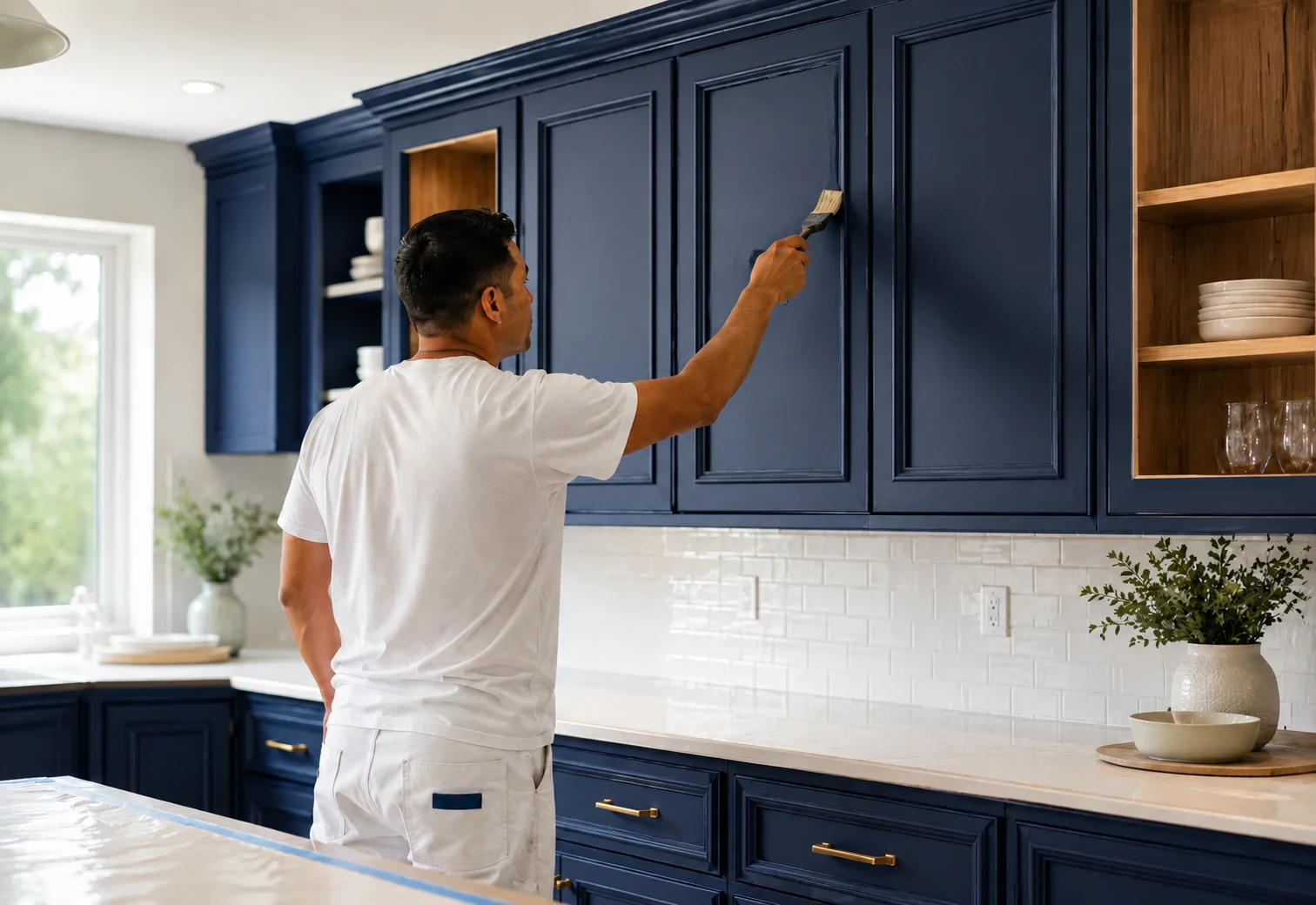 Cabinet painting service by Painting in the South